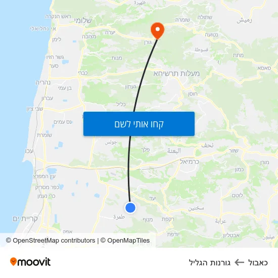 מפת כאבול לגורנות הגליל