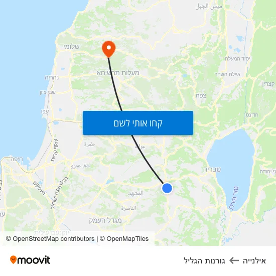 מפת אילנייה לגורנות הגליל