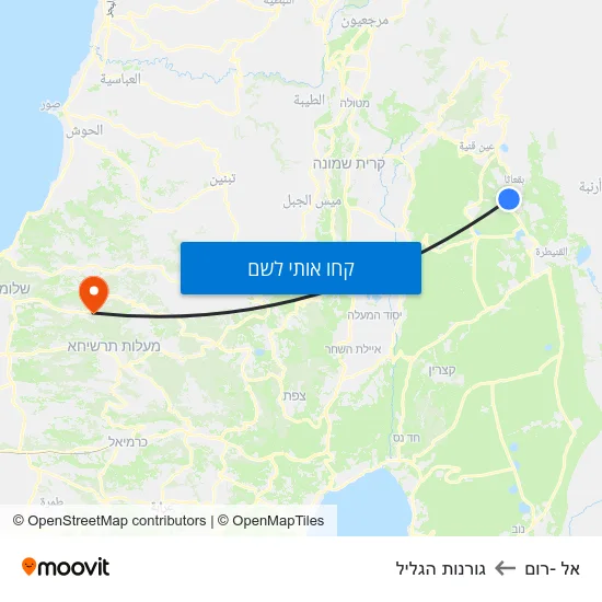 מפת אל -רום לגורנות הגליל