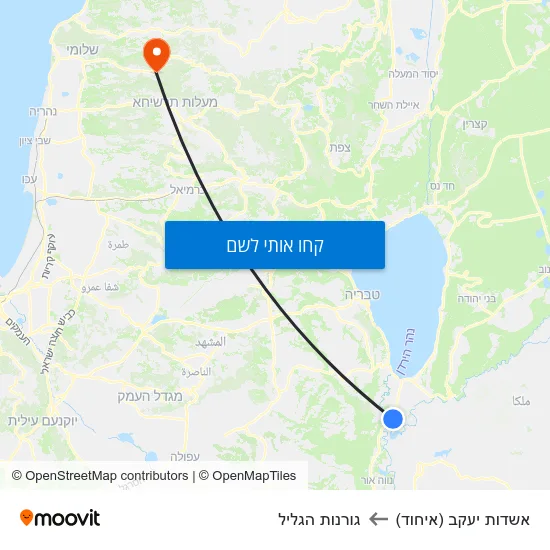 מפת אשדות יעקב (איחוד) לגורנות הגליל