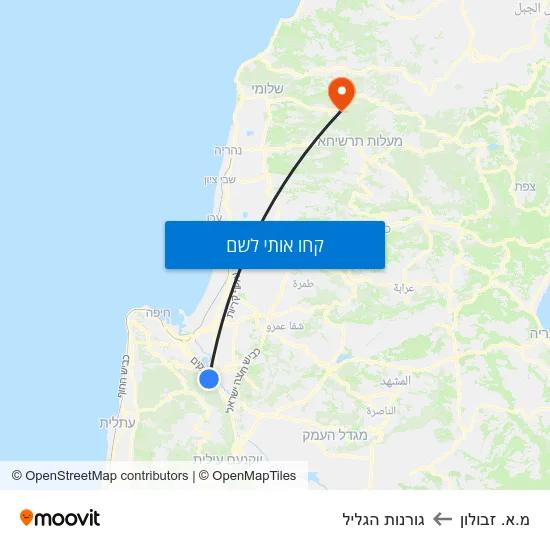 מפת מ.א. זבולון לגורנות הגליל