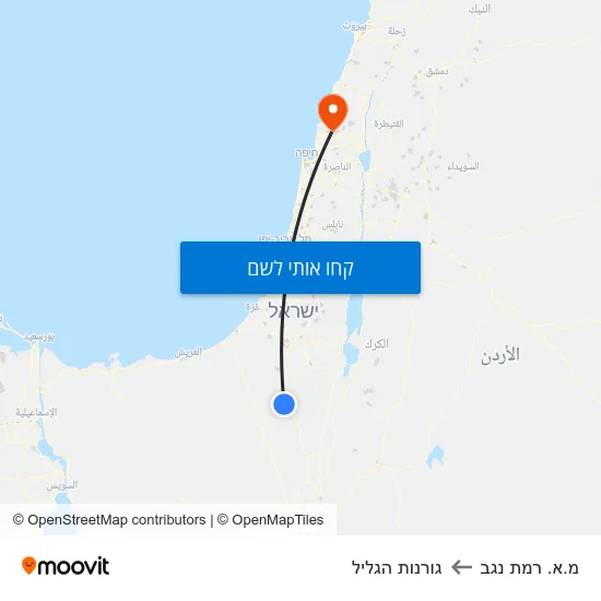 מפת מ.א. רמת נגב לגורנות הגליל