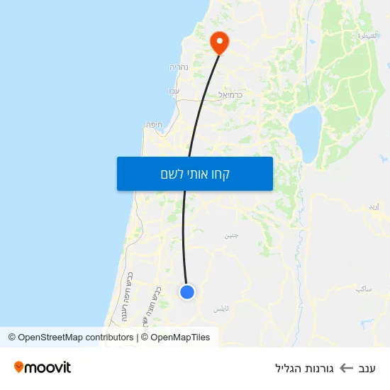 מפת ענב לגורנות הגליל