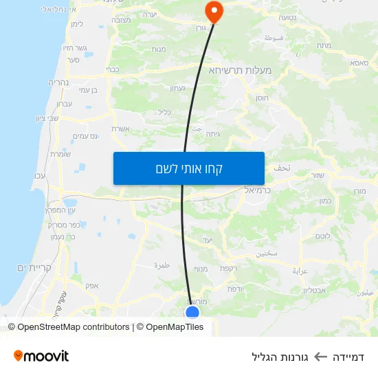 מפת דמיידה לגורנות הגליל