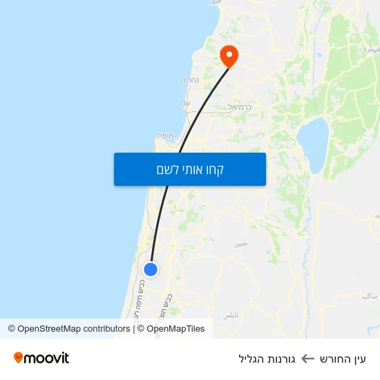 מפת עין החורש לגורנות הגליל