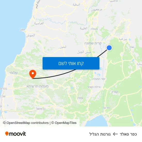 מפת כפר סאלד לגורנות הגליל
