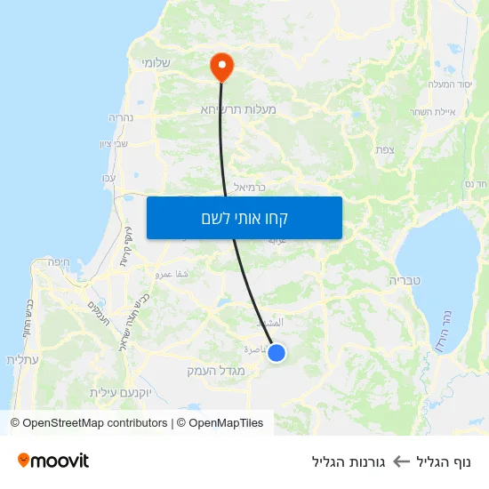מפת נוף הגליל לגורנות הגליל