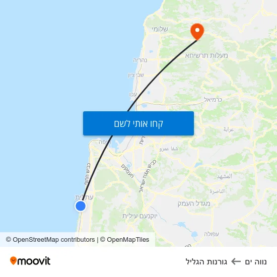 מפת נווה ים לגורנות הגליל