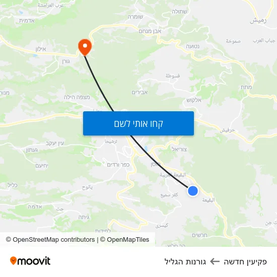 מפת פקיעין חדשה לגורנות הגליל