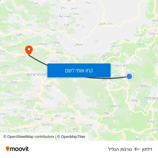מפת דלתון לגורנות הגליל