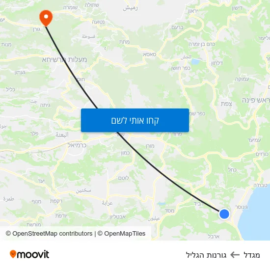 מפת מגדל לגורנות הגליל