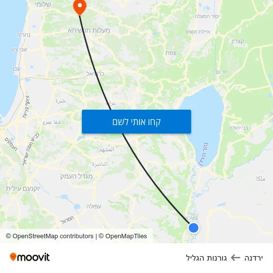מפת ירדנה לגורנות הגליל