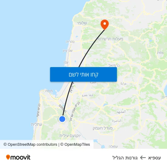 מפת עספיא לגורנות הגליל