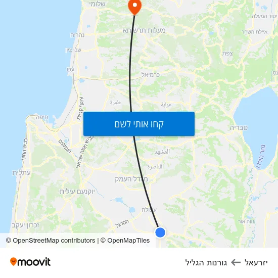 מפת יזרעאל לגורנות הגליל