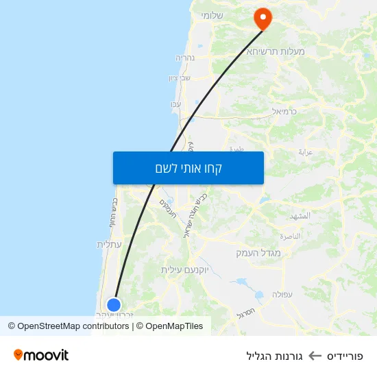 מפת פוריידיס לגורנות הגליל