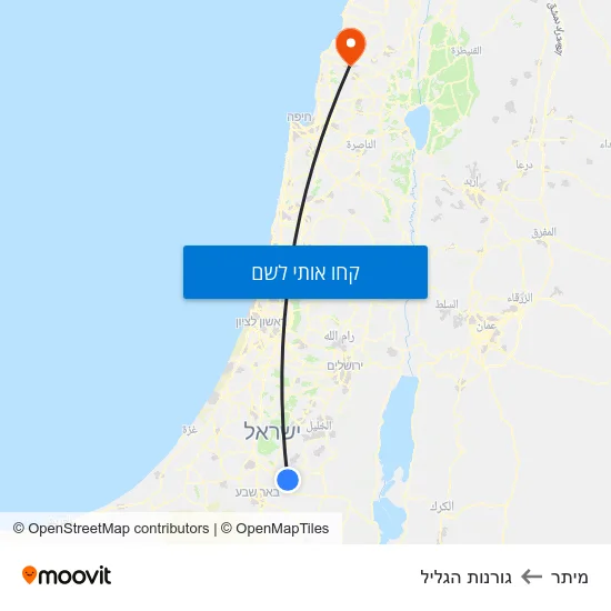 מפת מיתר לגורנות הגליל