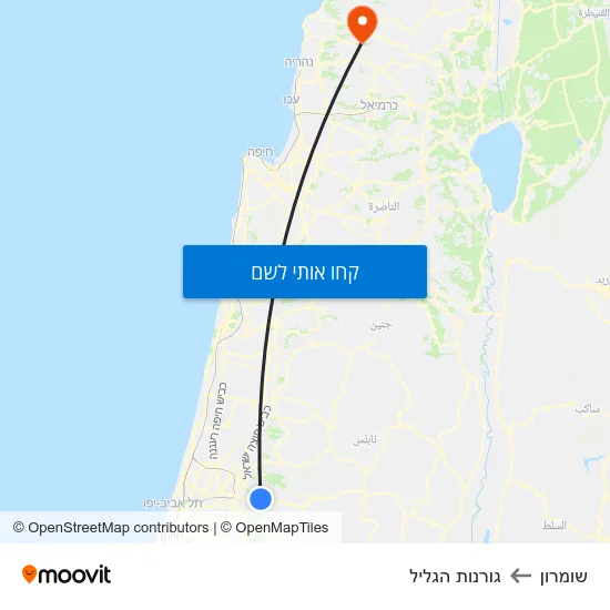 מפת שומרון לגורנות הגליל