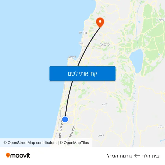 מפת בית הלוי לגורנות הגליל