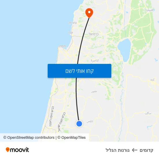 מפת קדומים לגורנות הגליל