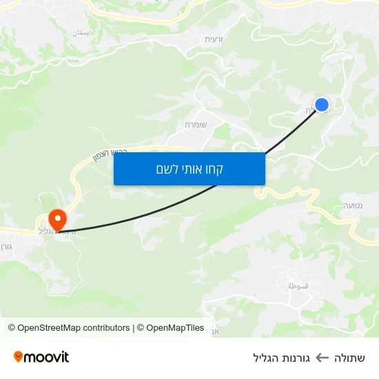 מפת שתולה לגורנות הגליל