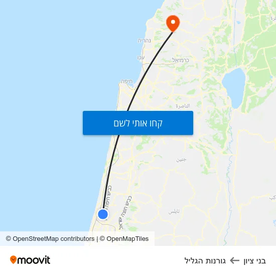 מפת בני ציון לגורנות הגליל