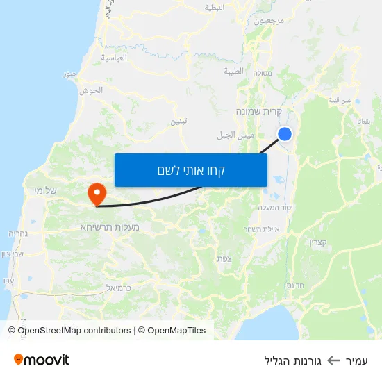 מפת עמיר לגורנות הגליל