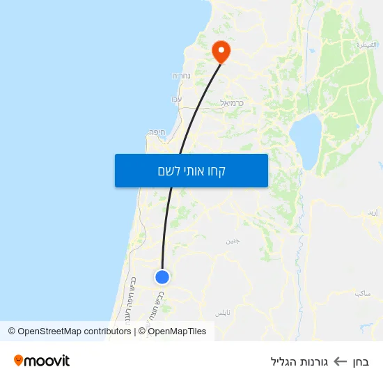 מפת בחן לגורנות הגליל