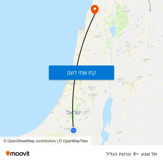 מפת תל שבע לגורנות הגליל