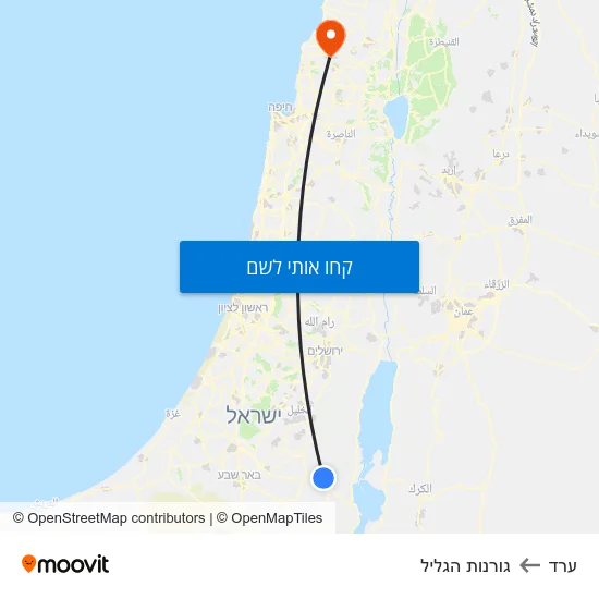 מפת ערד לגורנות הגליל