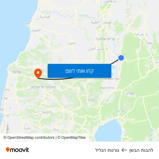 מפת להבות הבשן לגורנות הגליל