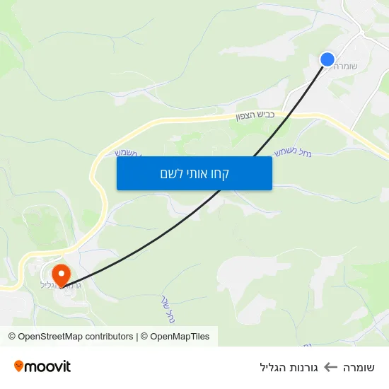 מפת שומרה לגורנות הגליל