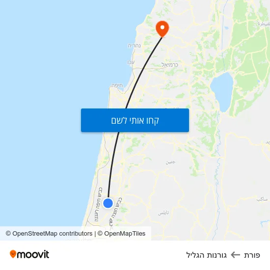 מפת פורת לגורנות הגליל