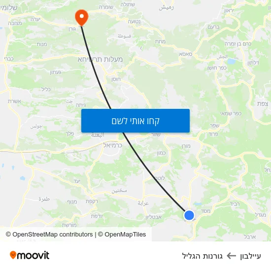 מפת עיילבון לגורנות הגליל