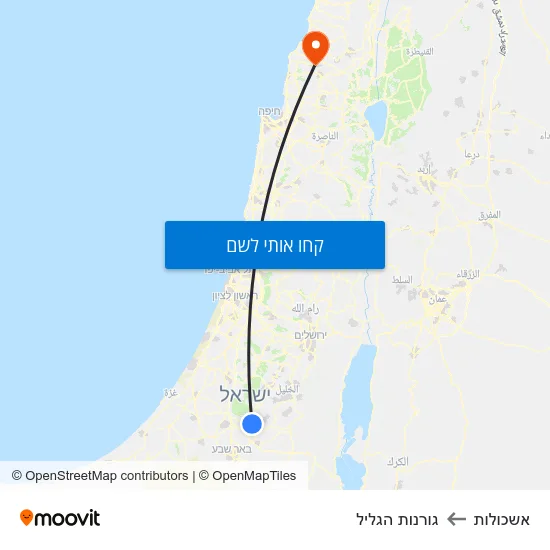 מפת אשכולות לגורנות הגליל