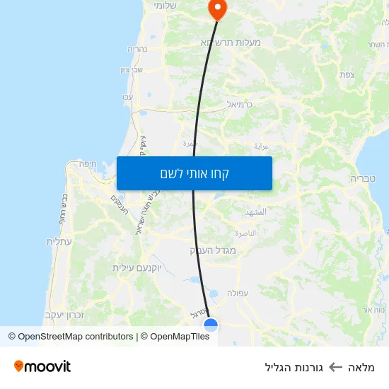 מפת מלאה לגורנות הגליל