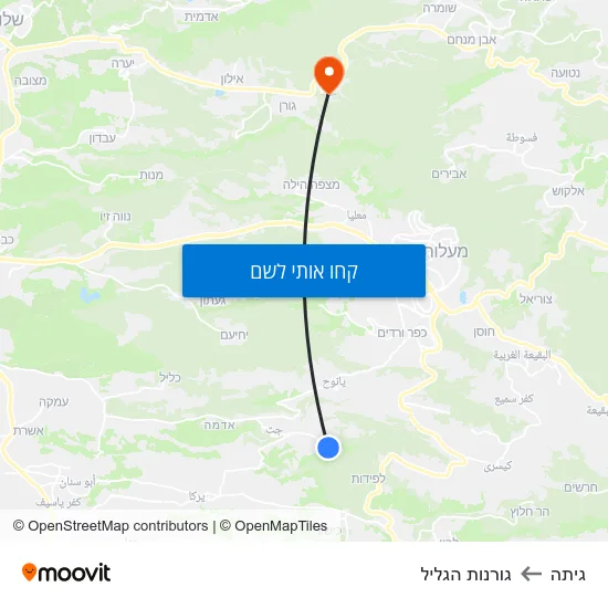 מפת גיתה לגורנות הגליל