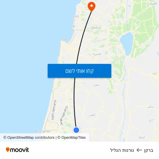 מפת ברקן לגורנות הגליל