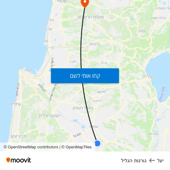 מפת יעל לגורנות הגליל
