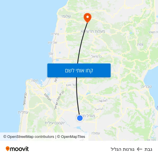 מפת גבת לגורנות הגליל