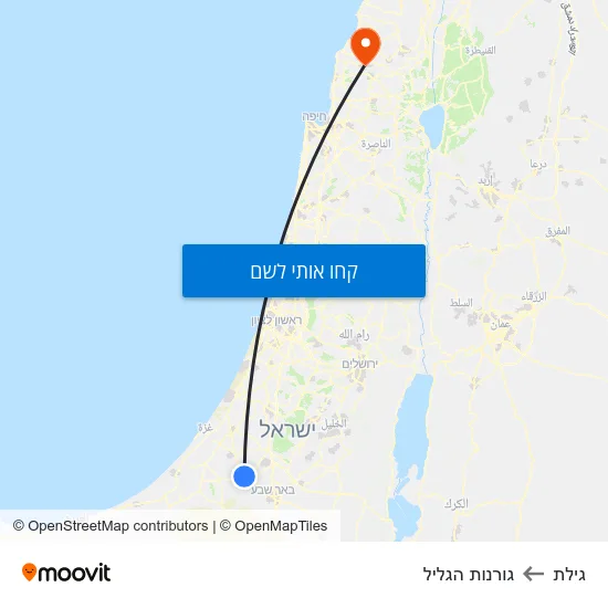 מפת גילת לגורנות הגליל