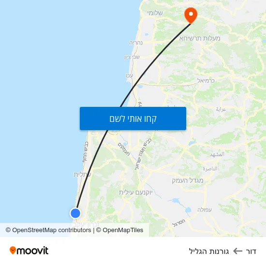 מפת דור לגורנות הגליל