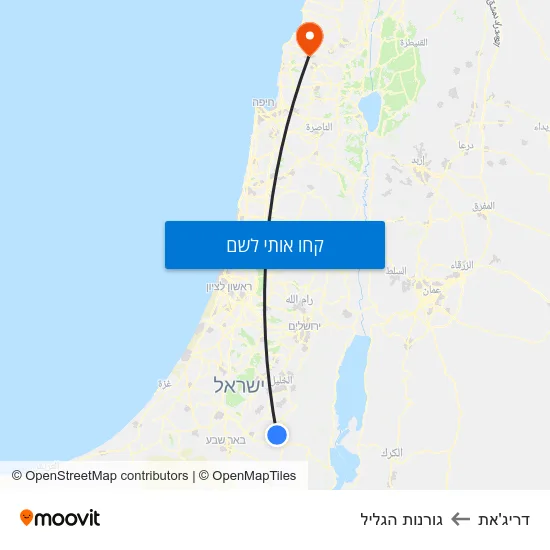 מפת דריג'את לגורנות הגליל