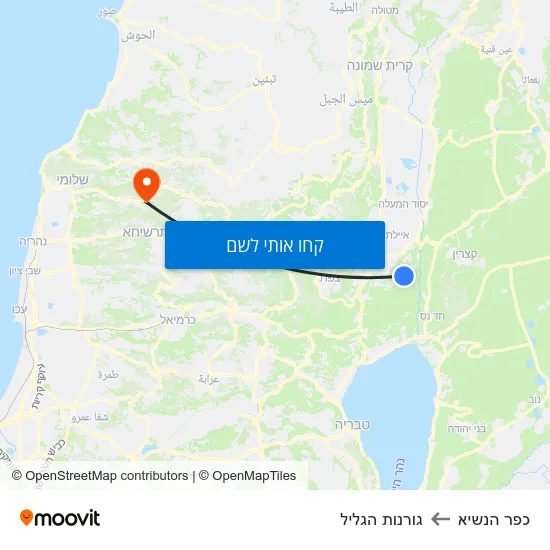 מפת כפר הנשיא לגורנות הגליל