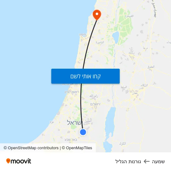 מפת שמעה לגורנות הגליל