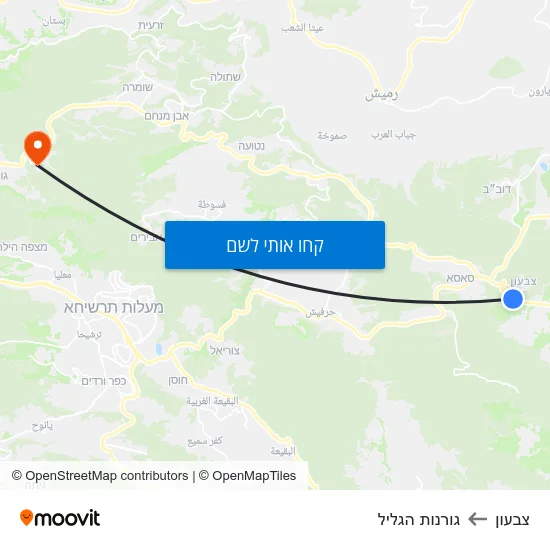 מפת צבעון לגורנות הגליל