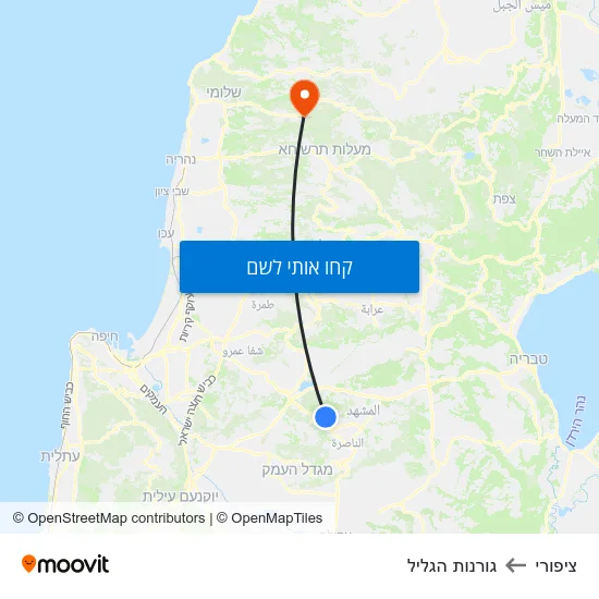 מפת ציפורי לגורנות הגליל