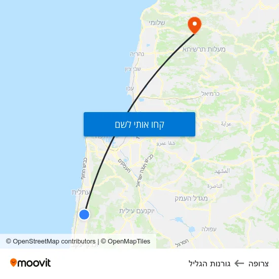 מפת צרופה לגורנות הגליל