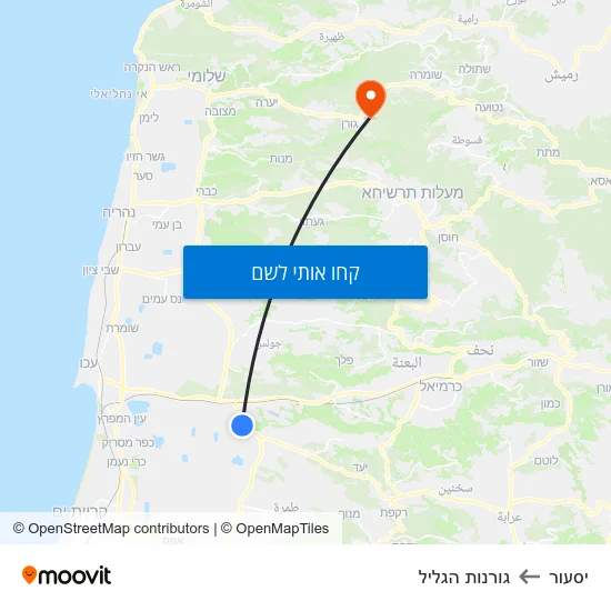 מפת יסעור לגורנות הגליל