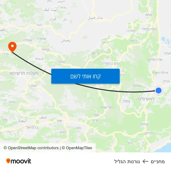 מפת מחניים לגורנות הגליל