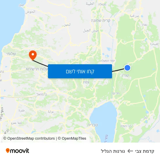 מפת קדמת צבי לגורנות הגליל
